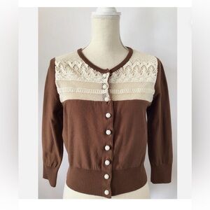 Tracy Reese Plenty Vintage Style Lace Cardigan